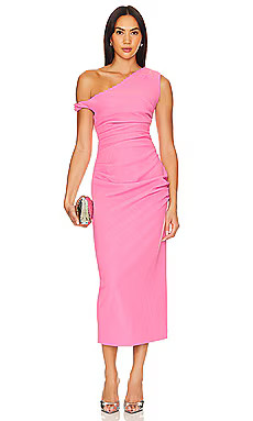 MISHA Alaska Midi Dress in Tulip from Revolve.com | Revolve Clothing (Global)