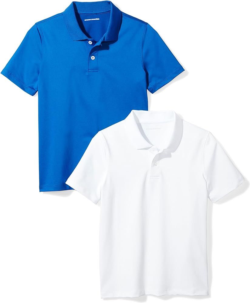 Amazon Essentials Boys and Toddlers' Active Performance Polo Shirts, Pack of 2 | Amazon (US)