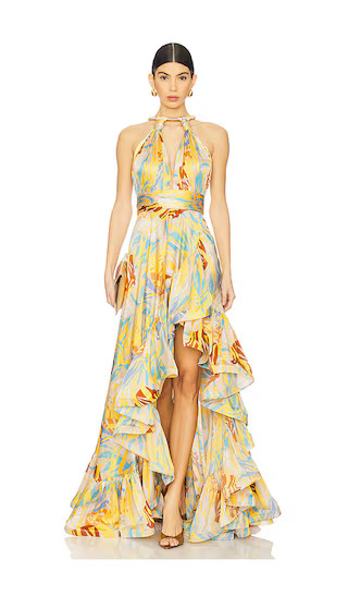 Palma Isla Gown in Mustard Multi | Revolve Clothing (Global)