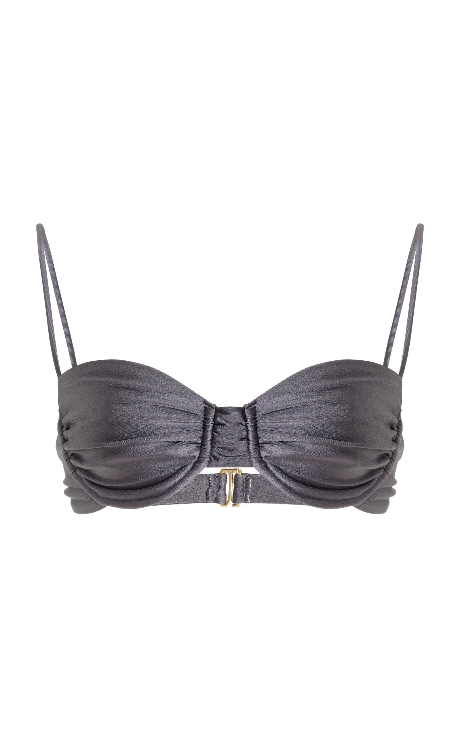 JADE SWIM - Mia Bikini Top - Grey - L - Moda Operandi | Moda Operandi (Global)