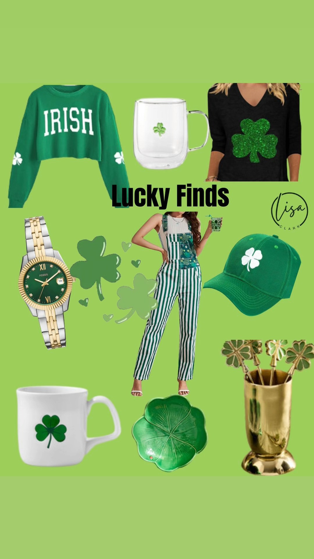 Lucky never looked so chic.

From bold stripes to subtle shamrock details, these finds are perfect for St Patrick’s Day but wearable all spring. I love mixing statement pieces with classic accessories like the green and gold watch or the baseball cap for an easy festive touch 

 #LTKSeasonal