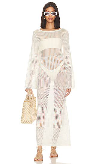 Evea Maxi Knit Dress in White | Revolve Clothing (Global)