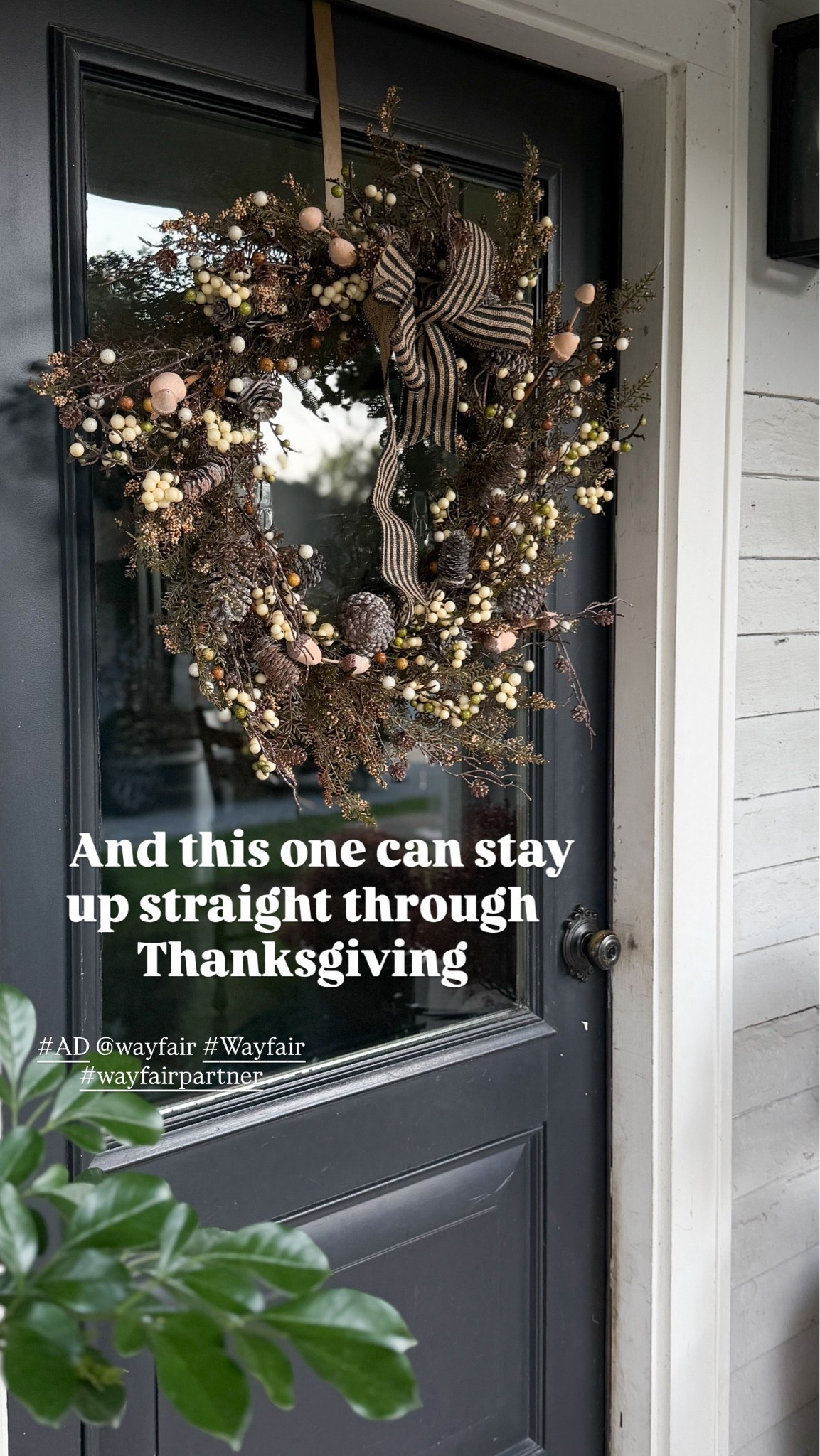 #ad This fall wreath is SO pretty in person 🍂 It’s a really nice big size, so it actually makes a statement on the door, and I love the bow detail on it. The colors are so good for fall without feeling too Halloween, so this is one I’d leave up all the way through Thanksgiving.

@wayfair #Wayfair #wayfairpartner
