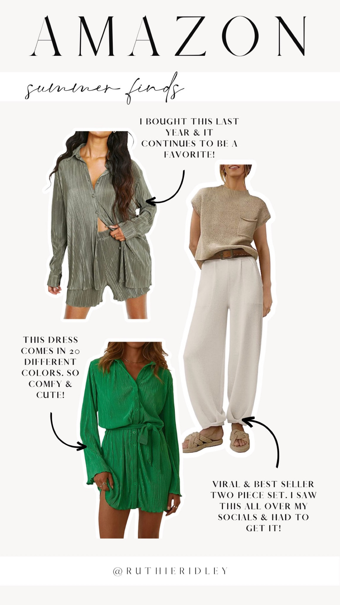 Best summer finds from Amazon!! Lots of two piece sets and dresses on Amazon right now! Found these and absolutely love!!

#LTKstyletip #LTKFind #LTKunder50