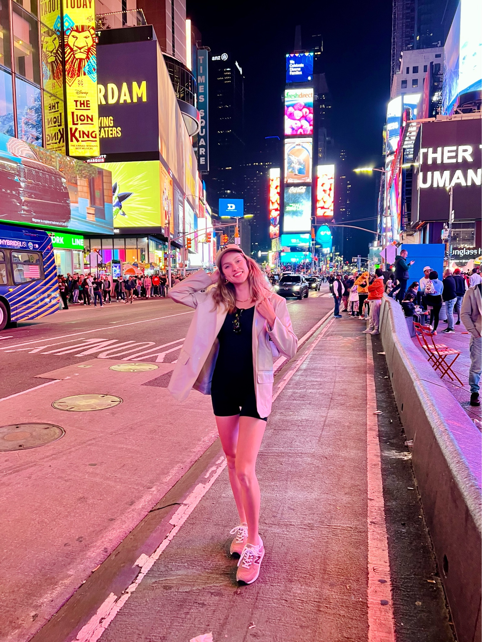 First night in NYC fit 🌃
Bodysuit: Amazon
Blazer: Wild Poppy Boutique (linked something similar)
Shoes: Urban Outfitters
Hat: Amazon
Bag: Luca and Grae

#LTKtravel #LTKstyletip #LTKshoecrush