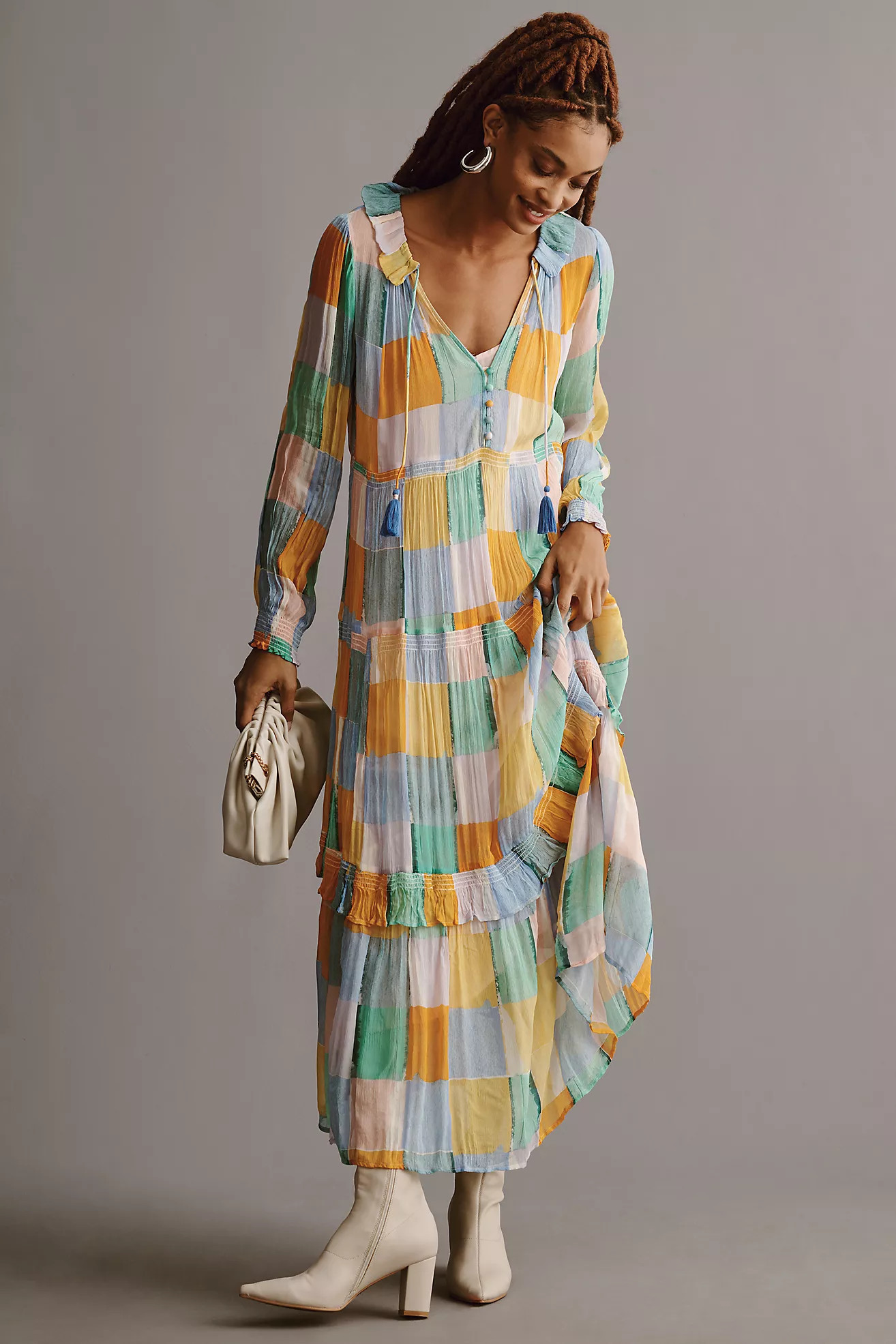 The Marais Printed Chiffon Maxi Dress | Anthropologie (US)