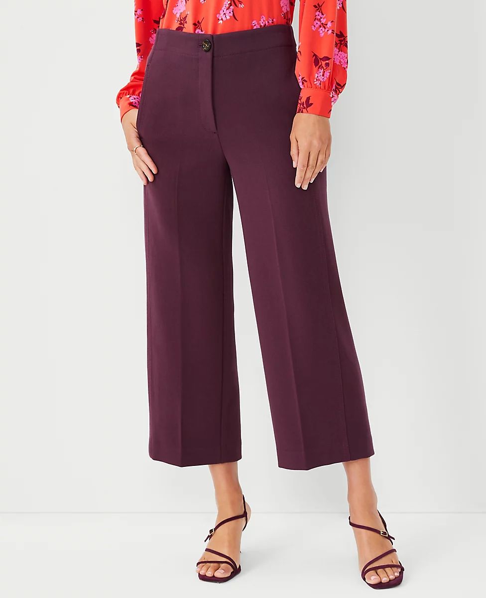 The High Waist Wide Leg Crop Pant | Ann Taylor (US)