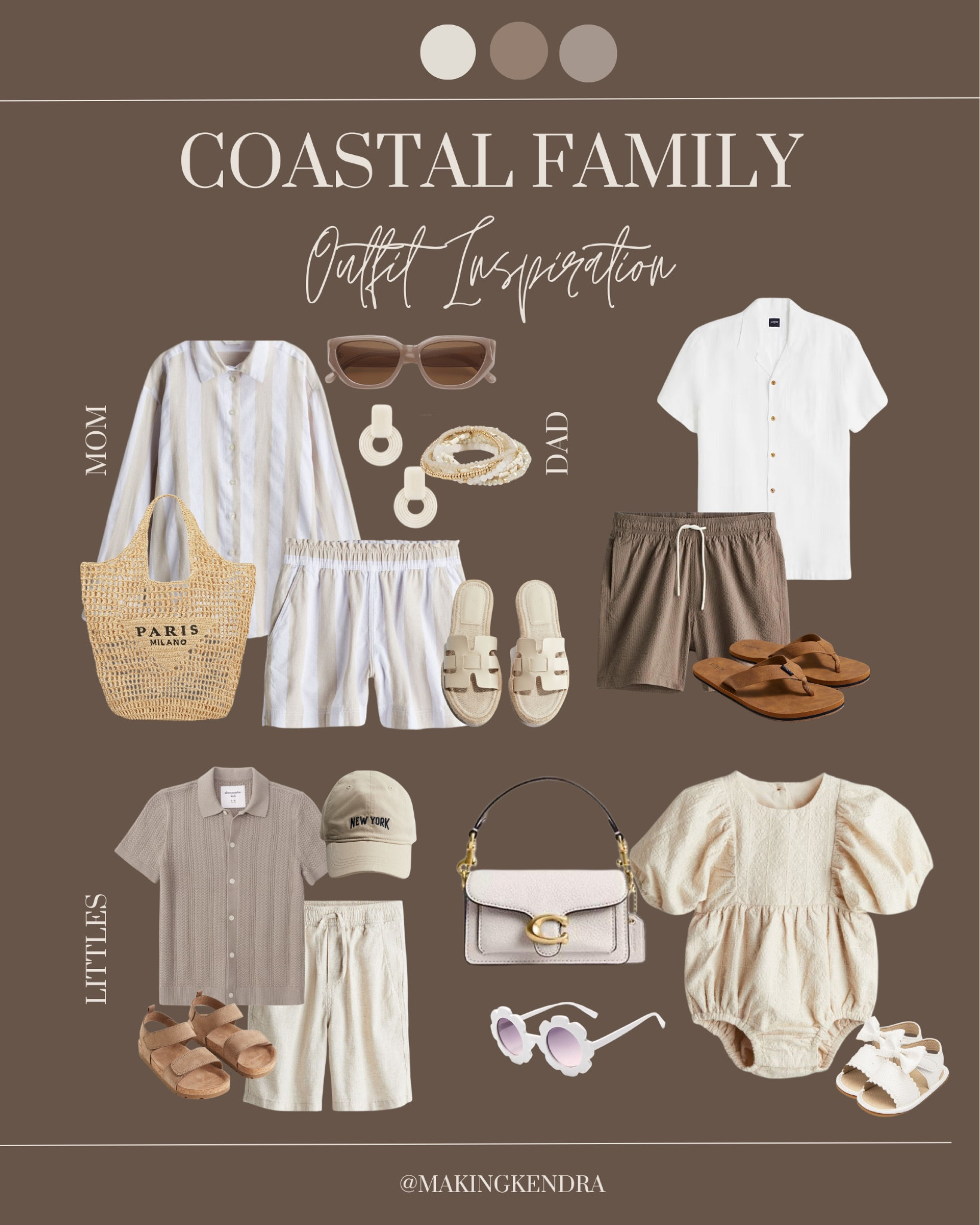 🌊 Calling all beach lovers! 🐚  Dreaming of sandy toes and salty hair with this coastal-inspired family outfit mood board. 🌴 #LTKFamily #CoastalVibes #BeachDayEssentials