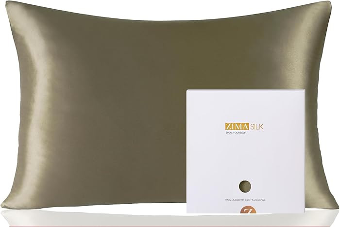 ZIMASILK 100% Pure Mulberry Silk Pillowcase for Hair and Skin Health,Soft and Smooth,Both Sides P... | Amazon (US)