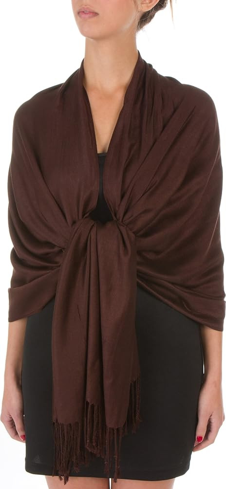 Sakkas 78" X 28" Rayon from Bamboo Soft Solid Pashmina Feel Shawl/Wrap/Stole | Amazon (US)