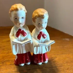 Vintage ©️H I. Co Japan ceramic red & white singing choir boy figurine in robes | Poshmark