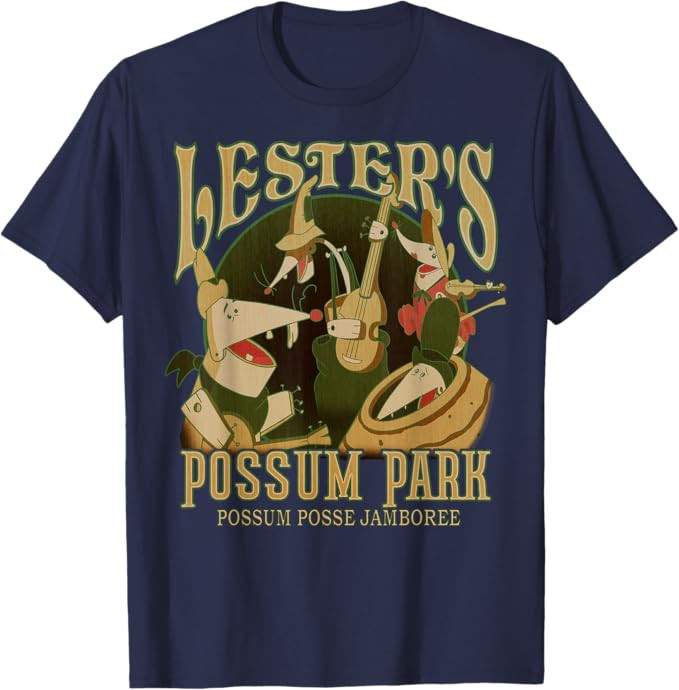 Disney A Goofy Movie Lester's Possum Park Vintage Poster T-Shirt | Amazon (US)