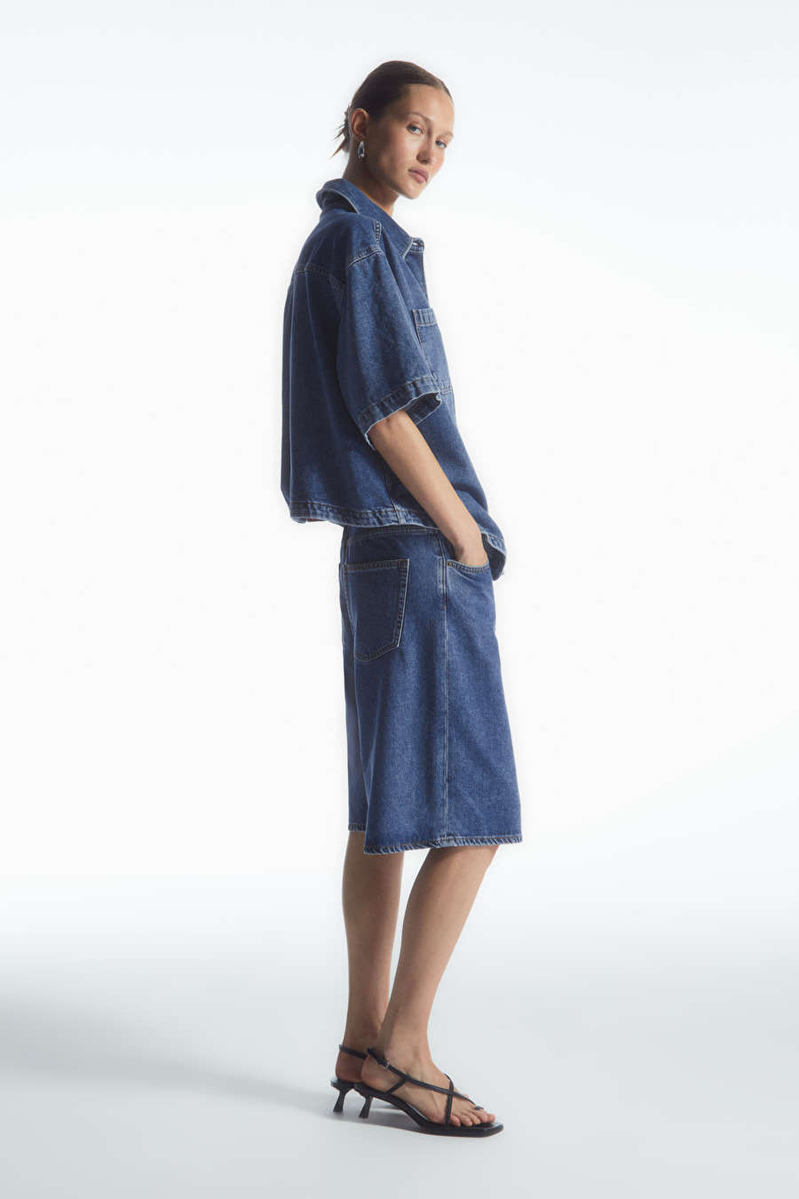 LONGLINE DENIM SHORTS | COS UK