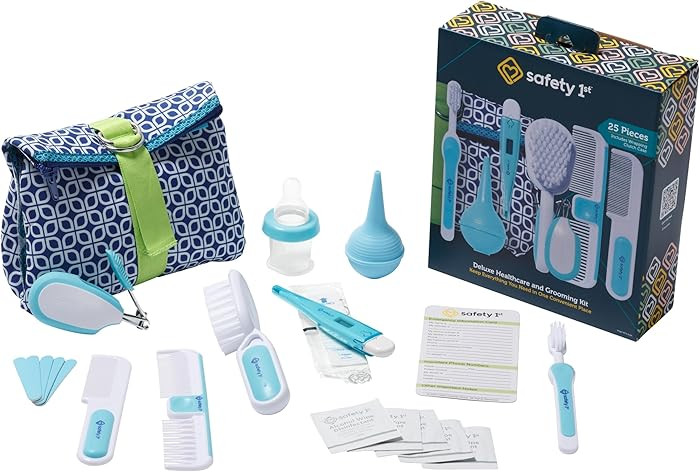 Safety 1st Deluxe Baby Healthcare and Grooming Kit, Arctic Blue, Newborn Baby Essentials, One Siz... | Amazon (US)