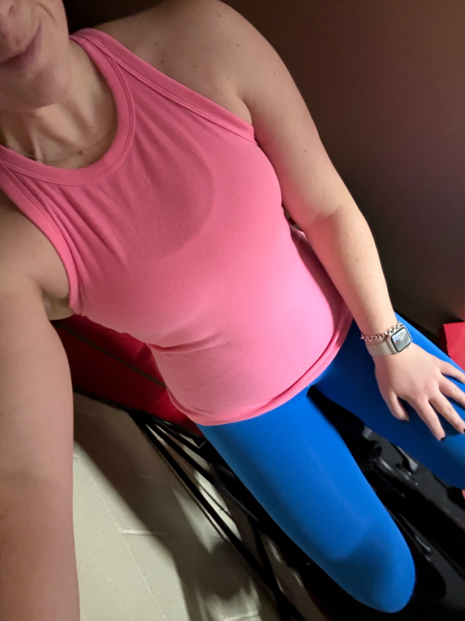 wednesday morning workout outfit of the day! 
lululemon leggings, blue leggings
tank top, old navy active tank top, workout outfit 

#LTKFitness #LTKActive #LTKFindsUnder100