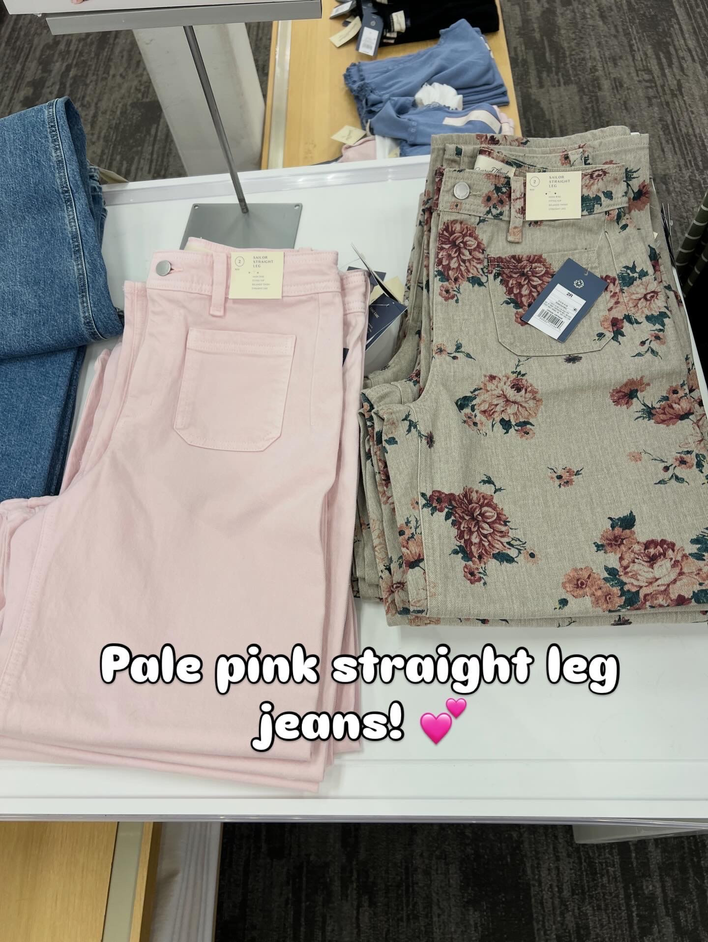 Target denim in floral and pink are easy ways to transition your closet to spring. 