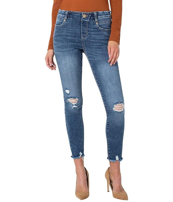 Liverpool Gia Glider Pull-On Ankle Skinny Fray Hem in Montclair | Zappos