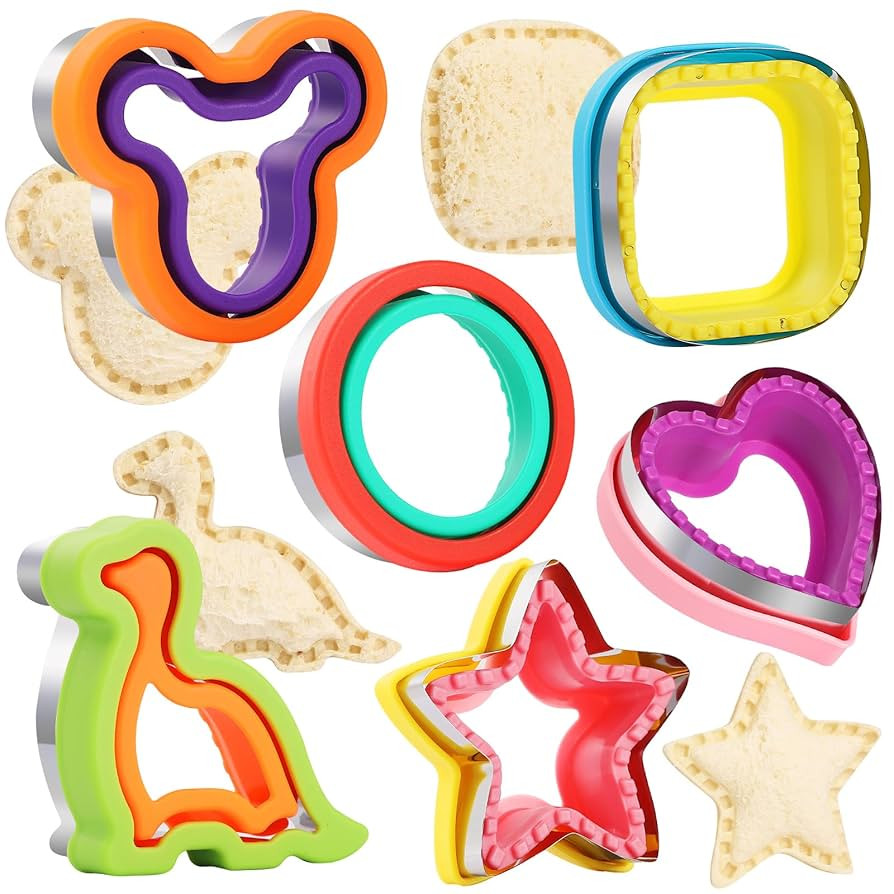 6 Pack Sandwich Cutters Cookie Cutters Sandwich Maker Bread Pancake Maker Lunchbox | Amazon (US)