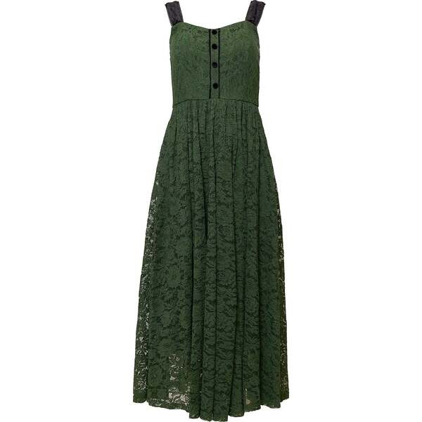 Penny Tank Midi Dress in Green Lace | Maisonette