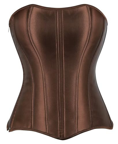 YMFFW Coffee Vintage Corset Tops for Women Renaissance Bustier Shapewear M | Amazon (US)