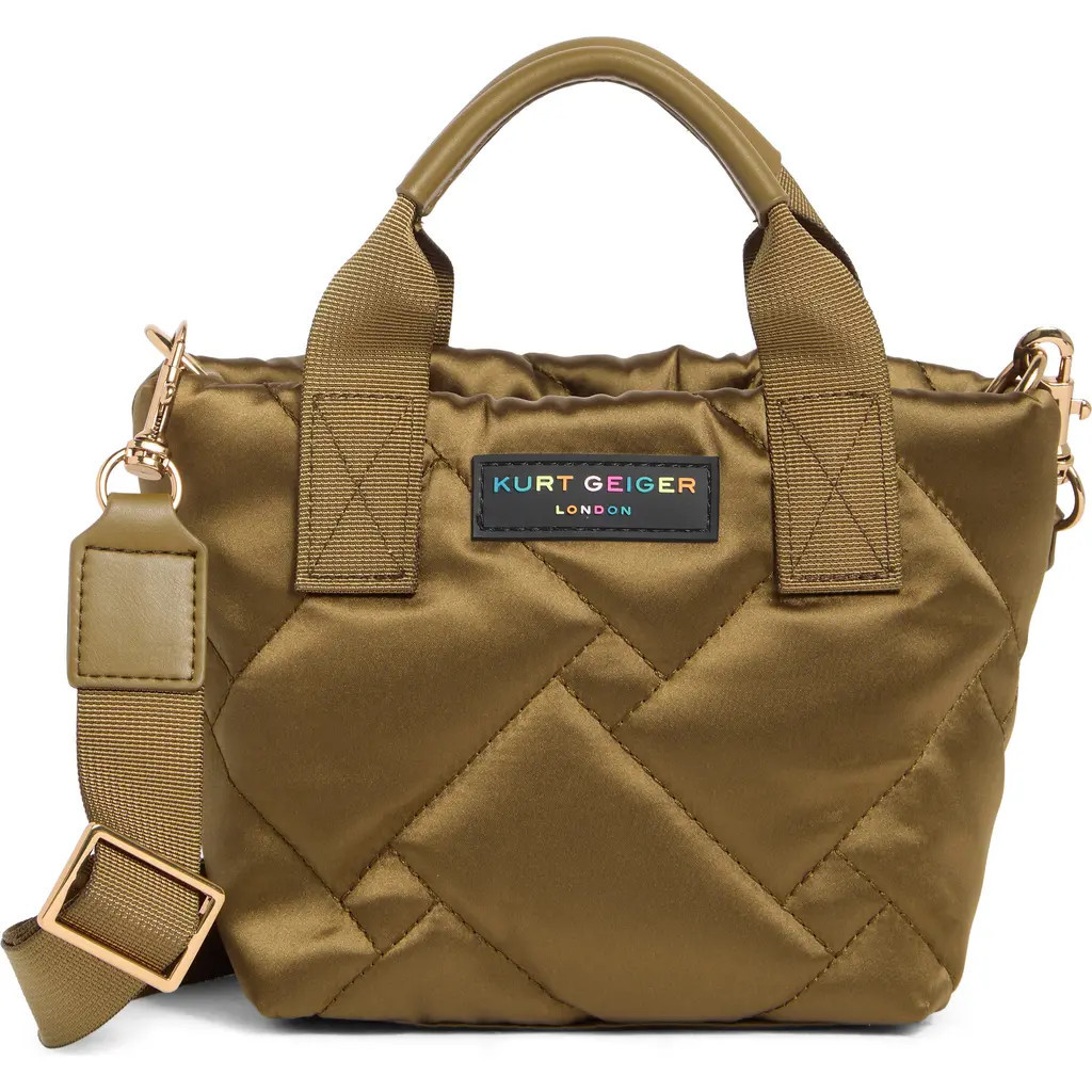 Kurt Geiger London XS Recycled Shopper Tote Bag in Beige/Khaki at Nordstrom Rack | Nordstrom Rack