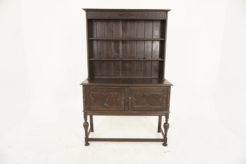 Vintage Oak Welsh Dresser, Buffer Hatch, Scotland 1920, F-982 | Etsy (US)