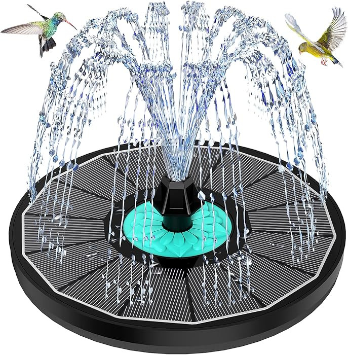 Solar Fountain Cyan Flower, Upgrade 3.5W Solar Bird Bath Fountains, Solar Powered Water Fountain ... | Amazon (US)