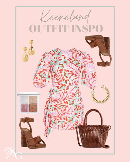 Keeneland outfit inspo // spring outfit inspo // printed rhode dress, braided Vince camuto heels, j.crew bag, tuckernuck bracelet, Lele sadoughi earrings 

#LTKfindsunder100 #LTKstyletip #LTKSeasonal