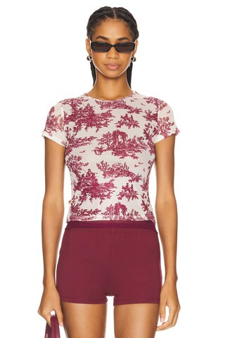 Miaou Mini Tee in Maroon Toile from Revolve.com | Revolve Clothing (Global)