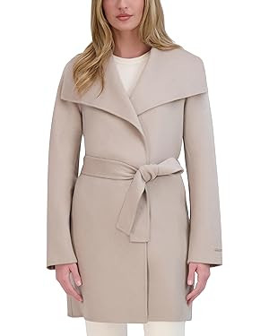 TAHARI Women's Peacoat Wool Blend Lapel Collar Trench Coat | Amazon (US)