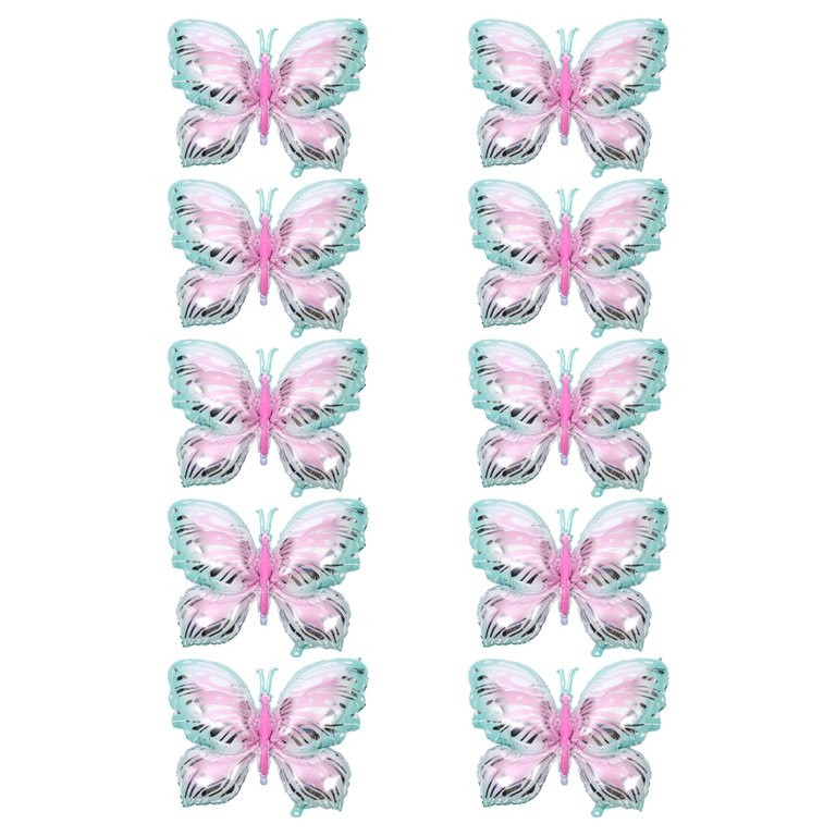 FRCOLOR Adorable Butterfly Foil Balloons for Decor Assorted Balloons 10pcs Aluminum Film - Walmar... | Walmart (US)