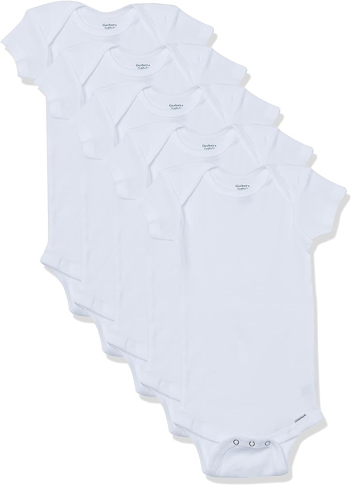 Gerber Unisex Baby 5-Pack Short-Sleeve Onesies | Amazon (US)