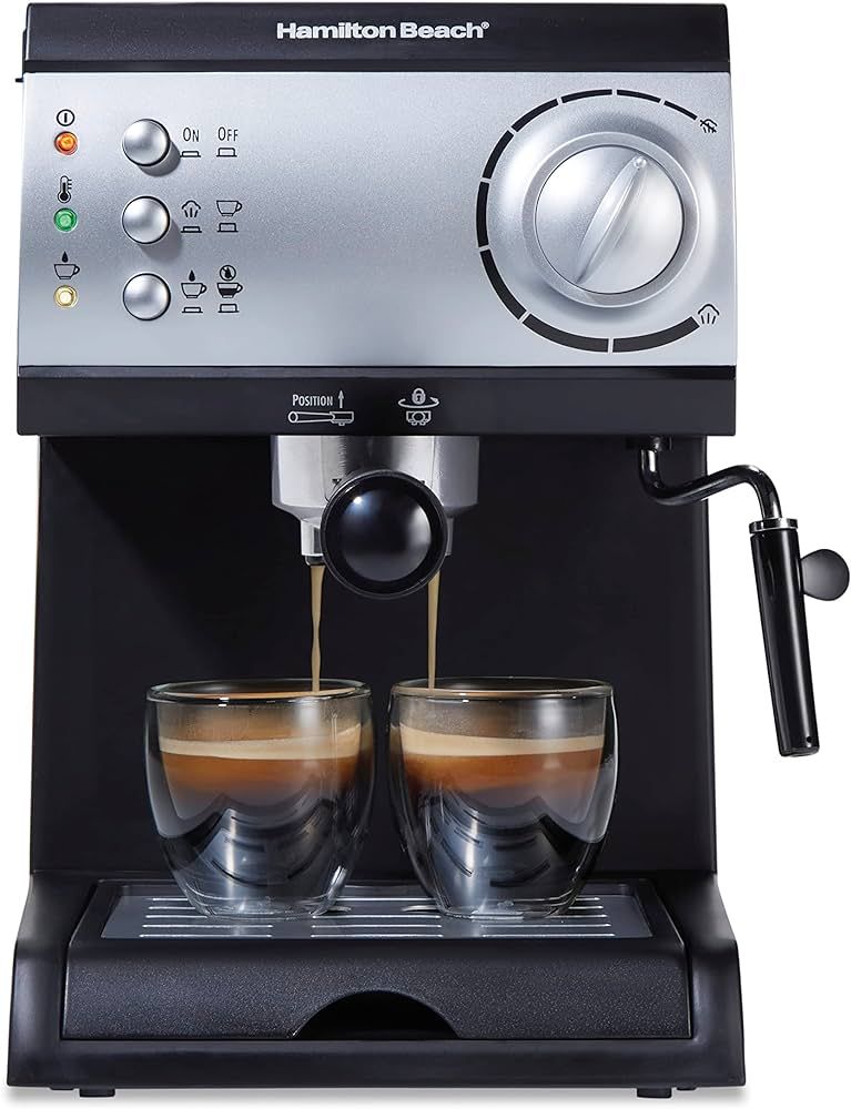 Hamilton Beach 15 Bar Espresso Machine, Cappuccino, Mocha, & Latte Maker, with Milk Frother, Make... | Amazon (US)