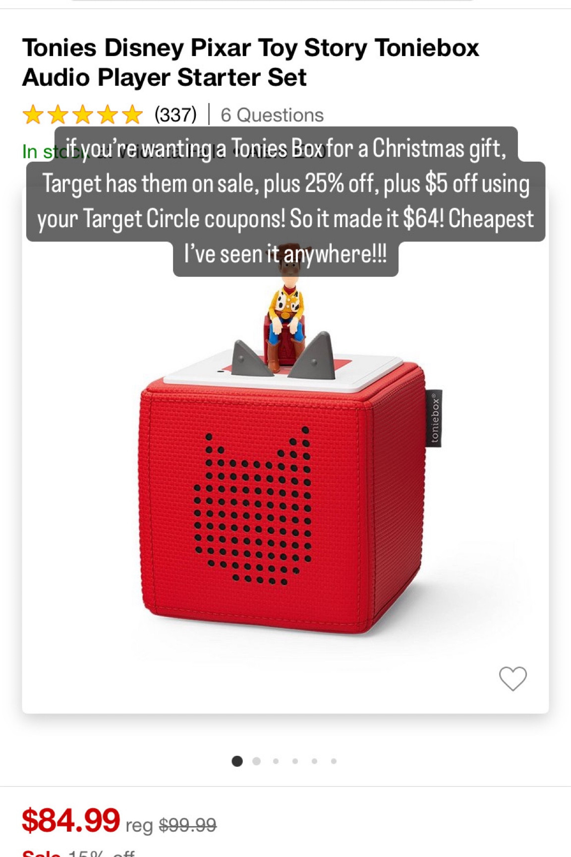 Toddler gift idea! Tonies Box on sale at Target! Use your Target Circle coupons to make it even cheaper  

#LTKHolidaySale #LTKfamily #LTKHoliday