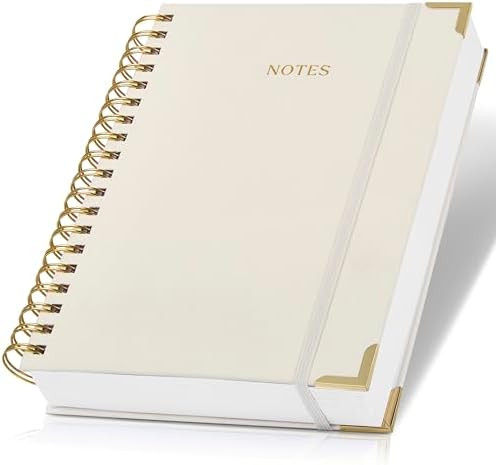 Amazon.com : Aesthetic Thick Spiral Notebook Journal For Women in B5 Format - Modern Linen Hardco... | Amazon (US)