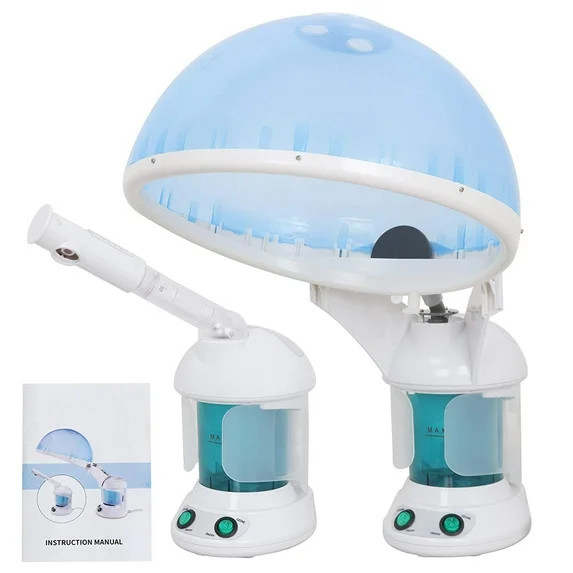 ZENSTYLE 2 in 1 Mini Ozone Facial Steamer Hair Steamer, Blue White | Walmart (US)