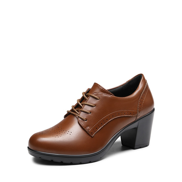 Lace up Chunky Heel Oxfords | Dream Pairs
