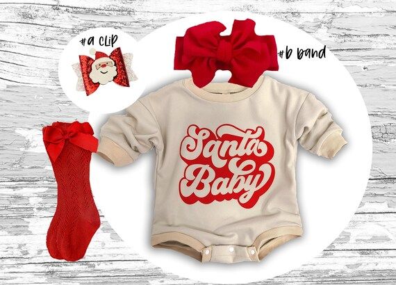 Christmas Baby Outfit Santa Baby Super Soft Cozy Warm - Etsy | Etsy (US)
