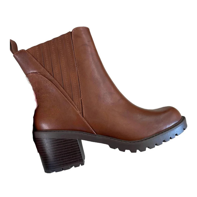 Soda Stomp It Out Lug Sole Bootie In Brown - Brown - 5.5 | Verishop