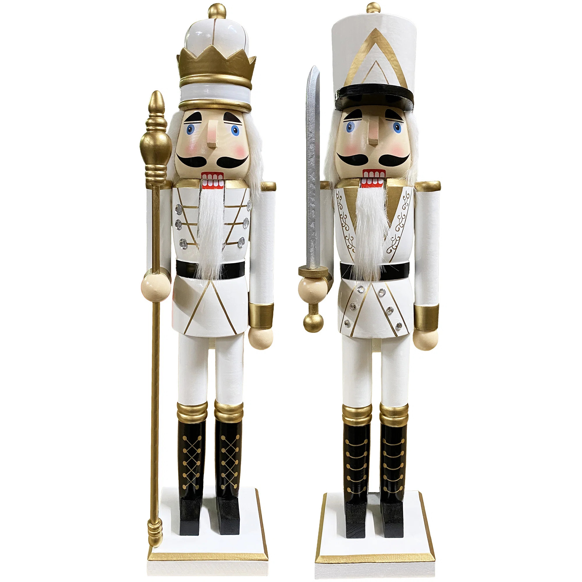Santa's Workshop 2 Piece King and Guard Nutcracker Set & Reviews | Wayfair | Wayfair North America
