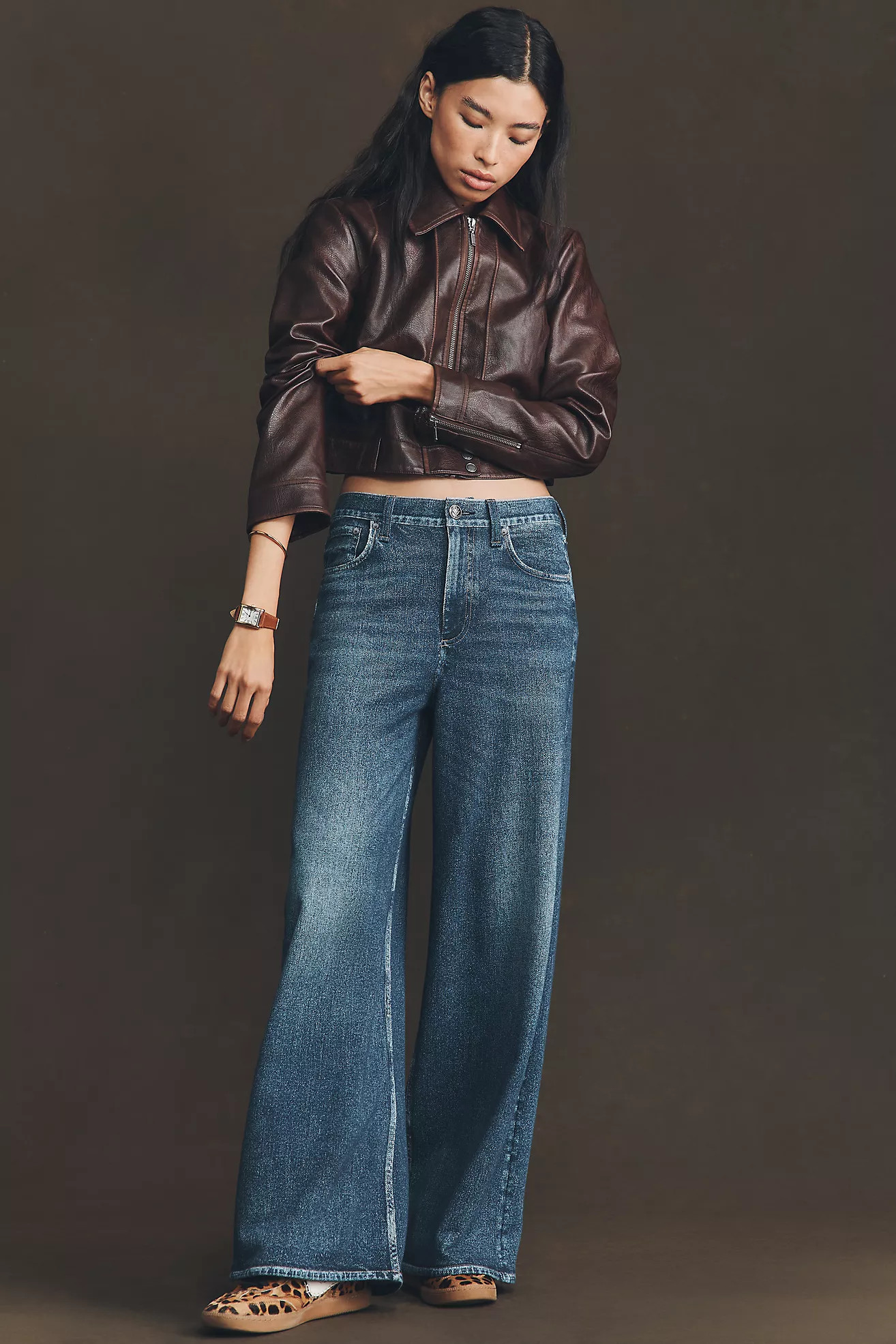 rag & bone Miramar Sofie Wide-Leg Ankle Jeans | Anthropologie (US)