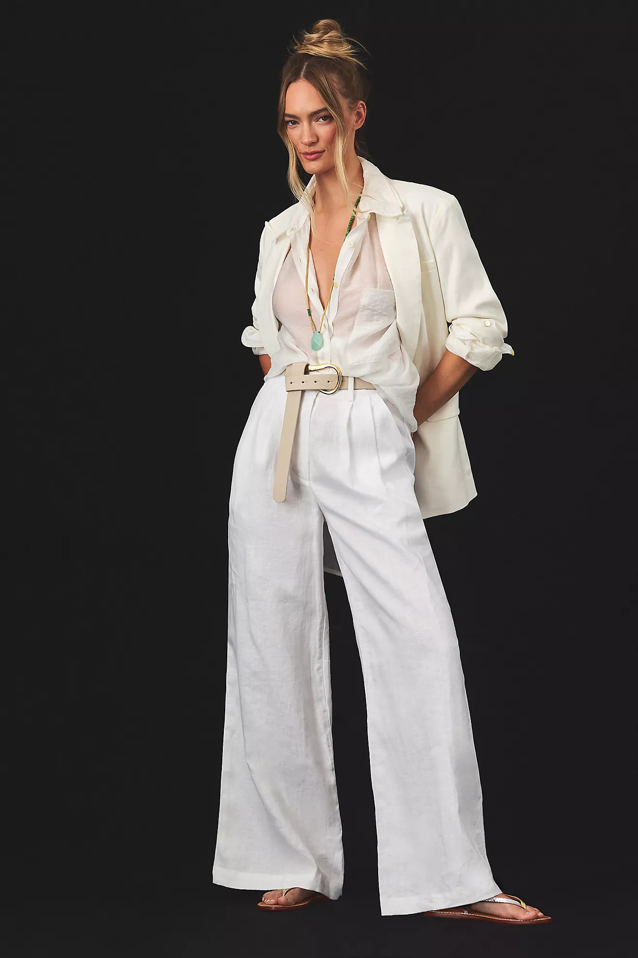 Faithfull Linen Circa Pants | Anthropologie (US)