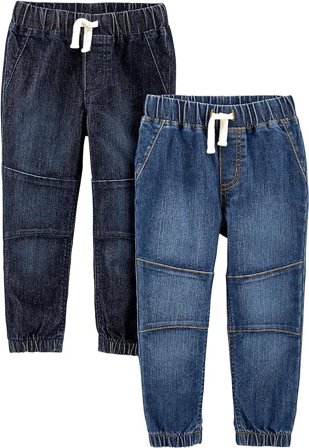 Simple Joys by Carter's Toddler Boys' Pull-On Denim Pant, Pack of 2 | Amazon (US)