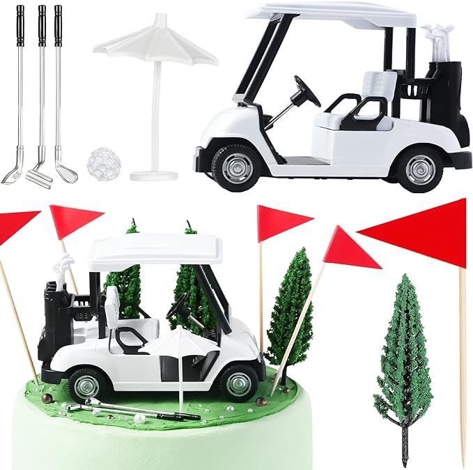Leitee 21 Pcs Golf Cake Topper Golf Cake Decorations Golf Cupcake Toppers Include Mini Golf Cart ... | Amazon (US)