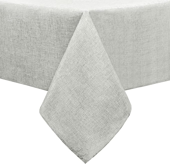 Hiasan Faux Linen Rectangle Tablecloth - Wrinkle Free, Washable Rust-Proof Rectangle Table Cloth ... | Amazon (CA)
