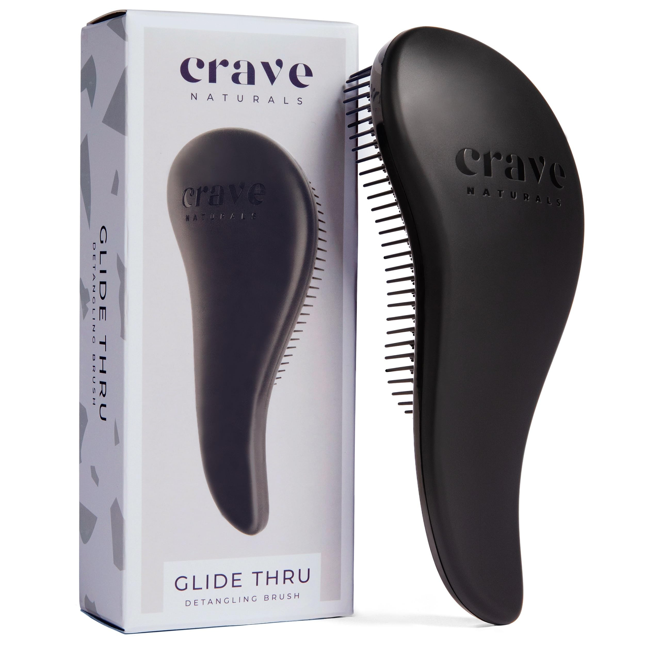 Crave Naturals Glide Thru Detangling Brush, Detangler Brush for Curly, Straight, Wet and Dry Hair... | Amazon (US)