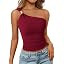 PRETTYGARDEN Women's Asymmetrical One Shoulder Y2K Tops | Amazon (US)