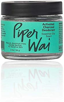 PiperWai, Natural Activated Charcoal Deodorant Jar (2 oz), Vegan, Odor-Absorbing and Wetness Figh... | Amazon (US)