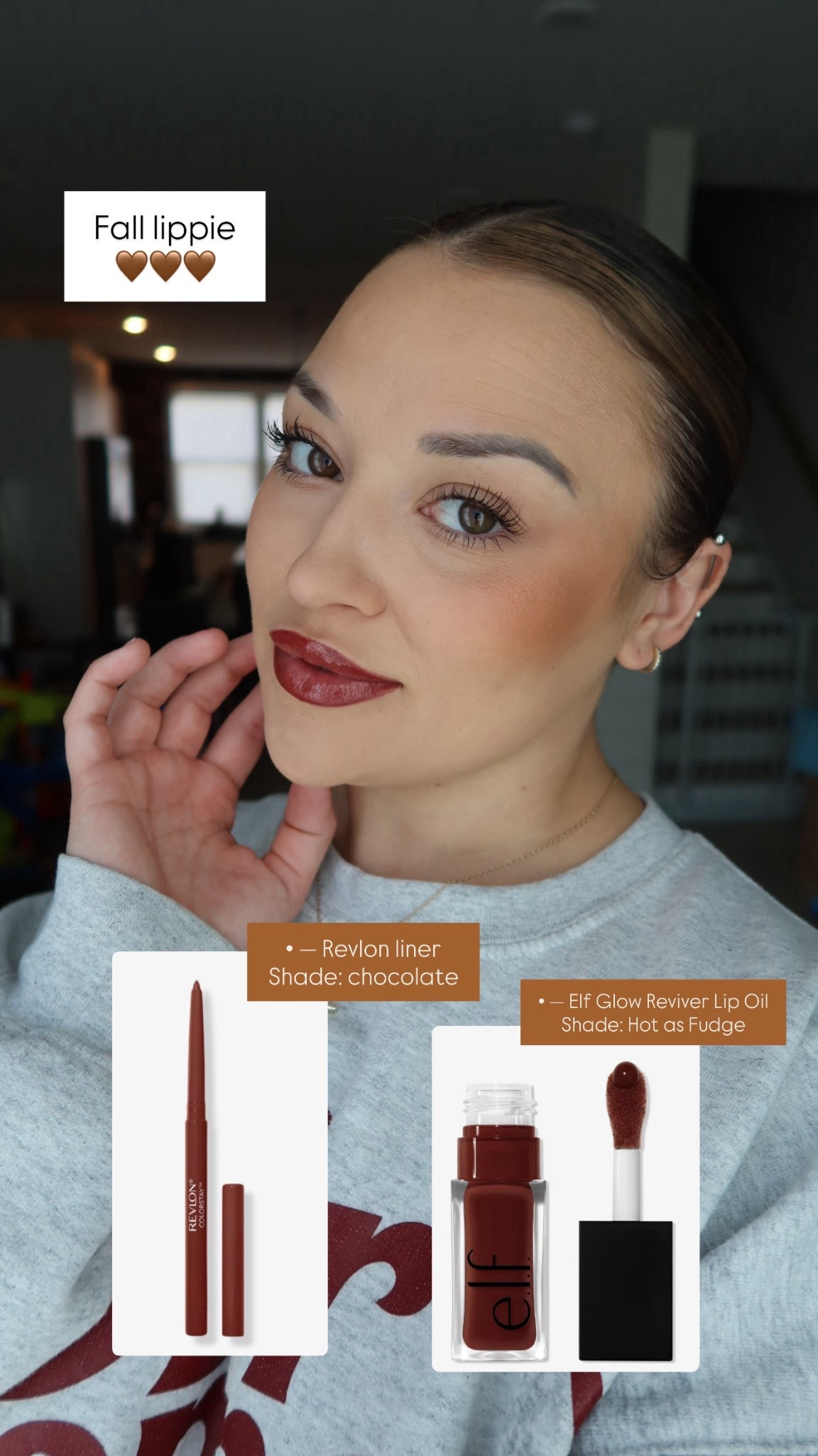 This lippie is one of my favorite new combos for something darker & perfect for fall!🤎 wearing Revlon liner in shade: Chocolate & Elf Glow reviver lip oil in shade: Hot As Fudge

#LTKBeauty