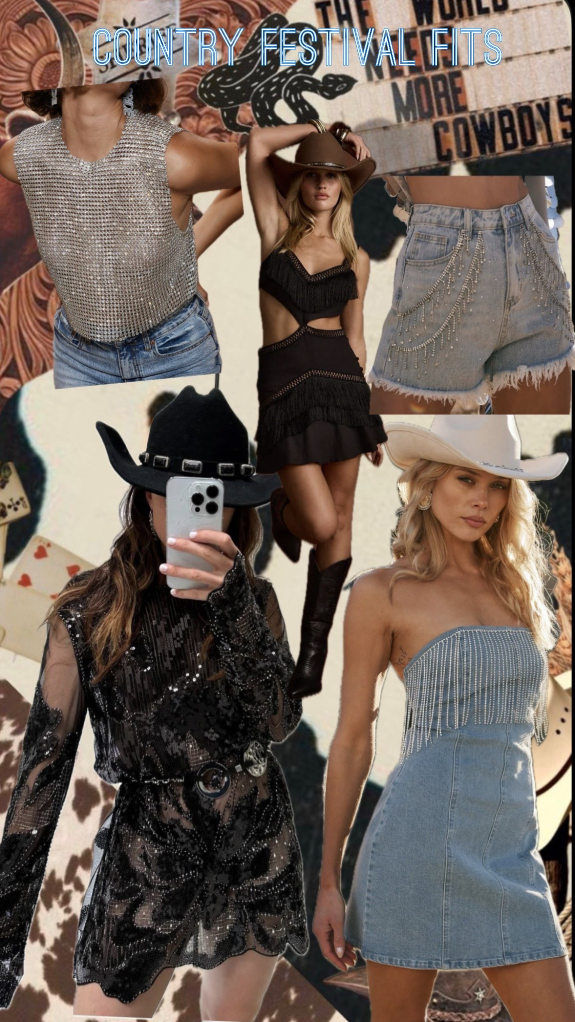 Country festival outfit Inspo 🐮

Country concert outfit inspo featuring the perfect mix of western and trendy style 🤠 Think denim shorts, cowgirl boots, a cute crop top or graphic tee, and a lightweight flannel or fringe jacket for that effortless country concert vibe. Perfect outfit ideas for summer concerts, outdoor festivals, tailgates, and Nashville-style looks. Style with a cowboy hat, layered jewelry, a belt with a statement buckle, and a crossbody bag for a trendy western aesthetic. Country concert fashion, western outfit inspo, festival outfits, summer concert look, cowgirl style, Nashville outfit ideas, and trendy country girl vibes.

#LTKspring #LTKSpringSale #LTKspringtrends